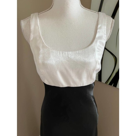 Alex black and white shimmery evening cocktail dress size 8 - Picture 6 of 7